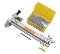 MeevrgR Chiodatrice manuale ST18 per semiautomatica, in lega di alluminio leggera, resistente ai battiti in acciaio, per lavorazione del legno e rilegatura a fessura (ST18 con chiodi)
