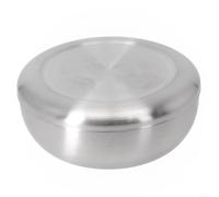 MeevrgR Ciotola per riso coreana in acciaio inossidabile 304 con coperchio, a doppia parete, calda, per porridge e noodles, leggera per esterni, 320 ml (10,5 cm)