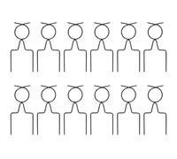 MeevrgR Confezione da 12 pali guida per tubo da giardino per protezione delle piante, guide per tubi dell'acqua in metallo con apertura regolabile, supporti neri per prato e serra