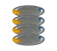 MeevrgR Confezione da 4 piatti rotondi in melamina, colore grigio maculato, design artistico, resistenti agli urti, per casa, ristorante, servire contorno cibi freddi (25,2 cm)