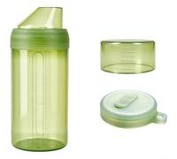 MeevrgR Contenitore per alimenti in silicone a prova di perdite, con 3 coperchi, ermetico, per prodotti secchi, farina e zucchero, adatto al microonde, per l'organizzazione della casa (750 ml verde)