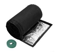 MeevrgR Copertura isolante per tubi in rame a 3 strati, 182 x 25 cm, copertura per linea HVAC, copertura per esterni con panno Oxford in cotone perlato, foglio di alluminio per sistema di