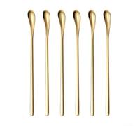MeevrgR Cucchiaio per mescolare cera, resina, sapone e candele fai da te, 19,3 cm, con impugnatura comoda, strumento da cucina facile da pulire, argento, oro, oro rosa, nero, blu, viola