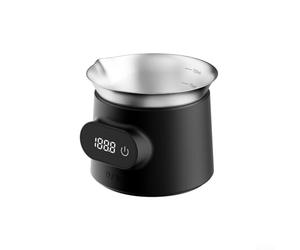 MeevrgR Dosatore elettronico per caffè, bilancia digitale da 0,2 a 199,9 g, pesatura di precisione per caffè espresso, ciotola in acciaio inox, colore nero