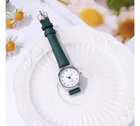 MeevrgR Elegante orologio al quarzo da donna con design affascinante e cinturino in pelle sottile, perfetto per look da giorno a notte, Come da immagine, Is green