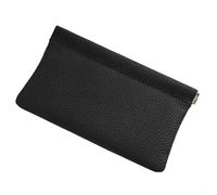 MeevrgR Elegante portafoglio lungo con chiusura automatica, funzionale pelle PU per passaporto ed essenziali, ideale per viaggi e attività quotidiane (nero)