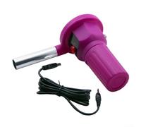 MeevrgR FD312A - Ventilatore ad aria per barbecue portatile (viola) 13 cm, design compatto, accensione del fuoco più veloce per grigliare e campeggio