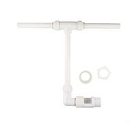 MeevrgR Fontana a cascata per piscina a doppio getto, sistema di irrigazione per piscina in PVC con valvola di controllo regolabile, fontana decorativa per piscine interrate fuori terra