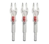 MeevrgR Freccia illuminata a LED da 4,2 mm, confezione da 3 pezzi, con bagliore rosso, blu, verde, per caccia ad arco composto e ricurvo, adatto per albero freccia da 4,2 mm, rosso 4,2