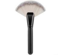 MeevrgR Grande pennello da trucco a ventaglio, setole sintetiche morbide per evidenziatore, cipria, per sfumare i contorni e spolverare il viso (B)