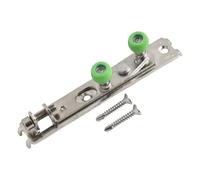 MeevrgR Guide scorrevoli per porta scorrevole, guida a pavimento a 1 via, in gomma di legno, caratteristiche * Realizzato in gomma di ferro * Ruota cava anti-oscillazione regolabile (vite a coda di