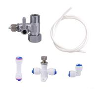 MeevrgR Kit di tubi per depuratore d'acqua in 2 PE per macchine da caffè e macchine per il ghiaccio, assemblaggio di tubazioni bianche con filtrazione multistadio per uso domestico e commerciale (set