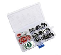 MeevrgR Kit guarnizioni compressore AC - Set di rondelle di tenuta in metallo/gomma ad alta temperatura per sistemi A/C automobilistici Sostituzione O-Ring a prova di perdite