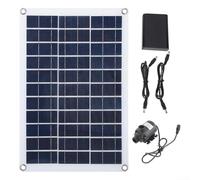 MeevrgR Kit pompa dell'acqua solare da 18 W con scatola di immagazzinaggio della batteria, uscita USB tipo C per fontana da giardino, irrigazione stagno, circolazione dell'acqua esterna in area remota