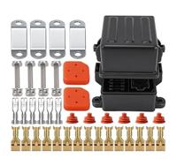 MeevrgR Kit relè per fusibili da 12 V con 3 relè e fusibili 40 A, impermeabile IP65, per SUV, UTV, camper, barca, 4/5 pin, blocco fusibili ATC con terminali e staffe di montaggio (precablato)