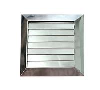 MeevrgR Louvre in acciaio inox 100150 mm parete esterna pioggia 160 x 160 mm 220 x 220 mm in acciaio inox adatto per esterni e cucina chiuso quando il vento si ferma (100 mm)