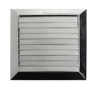 MeevrgR Louvre in acciaio inox 100150 mm per parete esterna pioggia 160 x 160 mm 220 x 220 mm in acciaio inox adatto per esterni e cucina chiuso quando il vento si ferma (150 mm)