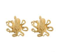 MeevrgR Pergamena vittoriana per maniglie a leva a forma di polpo - per pomelli in ottone di alta qualità per armadio del bagno - Tiranti decorativi per armadietti a forma di animale, in metallo
