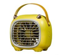 MeevrgR Piccolo ventilatore da scrivania silenzioso alimentato tramite USB, con direzione del flusso d'aria regolabile, ventilatore elettrico compatto per scrivanie da ufficio o uso personale (giallo)