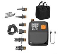 MeevrgR Pompa ad aria elettrica ad alta pressione - 25PSI/137kPa 100L/min per SUP, barche e gonfiabili Display LCD digitale Batteria 8000mAh Kit 6 ugelli
