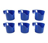 MeevrgR Porta bicchieri da piscina per piscine fuori terra, 6 pezzi impilabili per barre rotonde da 5 cm o meno, clip per bevande in plastica blu per rilassarsi dal lato piscina