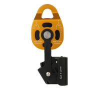 MeevrgR Puleggia per arrampicata su roccia Strumento di sollevamento unidirezionale con capacità di carico statico 25KN Ascender in lega di alluminio per corde da 8-12 mm nero/rosso/oro oro