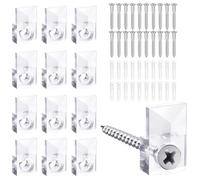 MeevrgR Set di 20 clip per specchi, kit da 20 pezzi, in plastica, metallo, specchi, specchi e altre cose su armadi, pareti e così via, armadi, porte, pareti