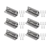 MeevrgR Set di 6 cerniere di ricambio in acciaio inox, 64 x 32 mm, per ghiacciaie a igloo e contenitori reefer con viti