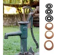 MeevrgR Set di 6 guarnizioni di ricambio per pompa in pelle, 6 pezzi, 3 set di gomma, 6 pezzi, manico con un'altezza di 20 mm e uno spessore di 4 mm. Questi anelli di tenuta sono robusti