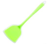 MeevrgR Spatola in silicone resistente al calore per pentole antiaderenti, pala da cucina con impugnatura antiscivolo per friggere e cuocere, utensile sicuro con nucleo in nylon, 33 cm (verde)