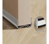 MeevrgR Striscia di guarnizione per porta per isolamento acustico, 100 cm, adatta per la casa, blocca efficacemente il flusso d'aria, non lascia segni, a causa della misurazione manuale (grigio)