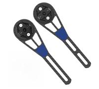 MeevrgR Supporto per computer da bicicletta per Garmin Cateye per Bryton, in fibra di carbonio per supporto da bici con adattatore down-mount per luce fotocamera, 148 mm nero