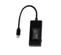 MeevrgR Tester di corrente di tensione USB-C 4-30 V 6,5 A, amperometro con display LCD per QC2.0 per QC3.0 PD VOOC analisi del protocollo di ricarica rapida (066C-nero)