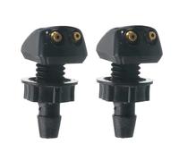 MeevrgR Ugello per lavavetri regolabile per parabrezza, confezione da 2, nero, per copertura spray a 360 gradi con materiale ABS