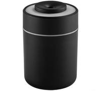 MeevrgR Umidificatore USB silenzioso con luci LED a 7 colori, creatore di nebbia regolabile per auto casa desktop, design colonnare compatto, funzionamento a basso rumore inferiore a 36 dB (grigio)