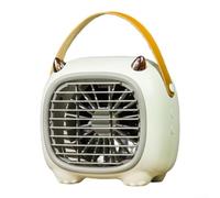 MeevrgR Ventilatore da scrivania silenzioso alimentato tramite USB, con direzione del flusso d'aria regolabile, ventilatore elettrico compatto per scrivanie da ufficio o uso personale (bianco)