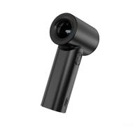 MeevrgR Ventilatore portatile ricaricabile con display digitale - portatile USB elettrico per mini ventilatore 3 marce per flash di calore scrivania da ufficio 11,9 x 5,5 cm (nero 1)