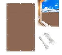MEEYI Frangi-Vista per Recinzione Giardino 1.2x2m, Oscurante Balcone Ringhiera Protezione Visiva Rete Ombreggiante Facile da Pulire per Recinzione Giardino, Cachi