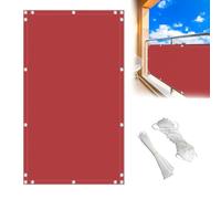 MEEYI Schermi Divisori e Protettivi per Balconi 1.5x4m, Frangi-Vista Giardino Resistenza All'Invecchiamento Telo Privacy Balcone Coprente per Balcone Giardino, Rosso
