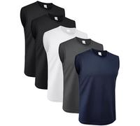 MEEYTOO Canotte Uomo,Maglie Senza Maniche Palestra T Shirt Asciugatura Rapida Sportiva per Corsa Ciclismo Fitness Vest