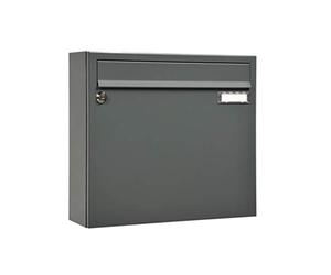 MEFA 5701867023168 lettere Sonate 131 con targhetta per il nome (colore grigio basalto), cassetta della posta con serratura, dimensioni 330 x 370 x 101 mm, 330x370x101