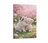 MEFESE Arte in Tela Impermeabile 3D-Leggera E Facile Da Installare Per Camera,Ristorante&Ufficio.Professionale&Antipolvere.Ragdoll Quadri Su Tela Poster 16x24inch(40x60cm)