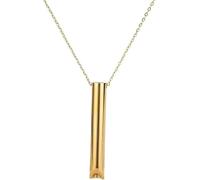 MEFESE Breathlace Necklace Quit Smoking, Stainless Steel Mindful Breathing Necklace, Anti Vaping Necklace, Breathing Necklace for Anxiety, Relieves Stress Anxiety (Color : Gold)