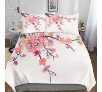 MEFESE Ciliegio giapponese in fiore Set Di Biancheria Da Letto Con Stampa Di 3D, Copripiumino Con Cerniera,Incluso Copripiumino E Federe,Biancheria Da Letto Per Ragazzi E Ragazze Double（200x200cm）