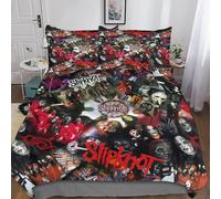 MEFESE Prima il rock Set 3 Pezzi Di Biancheria Da Letto Con Musica punk rock Copripiumino E Federe,reversibile, Facile Da Lavare,anallergico,morbido E Liscio,per Adulti E Ragazzi Double（200x200cm）