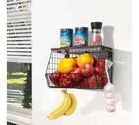 Mefirt Portafrutta, Fruttiera per Cucine, Porta Frutta da Tavolo può come Contenitore per la Cucina, Scaffale per Verdure da Parete e Cestini Portaoggetti Impilabili per Verdure, Frutta, Snack