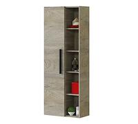 ARMADIO COLONNA SOSPESA BAGNO 1 ANTA RIPIANI A VISTA ROVERE CM 51X25XH135 37730