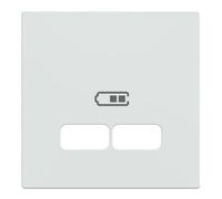 MEG4367-0319 - Piastra centrale per porta USB, colore: Bianco polare lucido