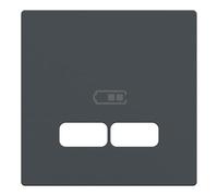 MEG4367-0414 - Piastra centrale per porta USB, colore: Antracite