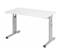 MEGA 612 S | Scrivania 120 x 67 regolabile in altezza Bianco/Argento